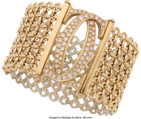 gold cartier bracelet with diamonds|cartier bracelet full diamond.